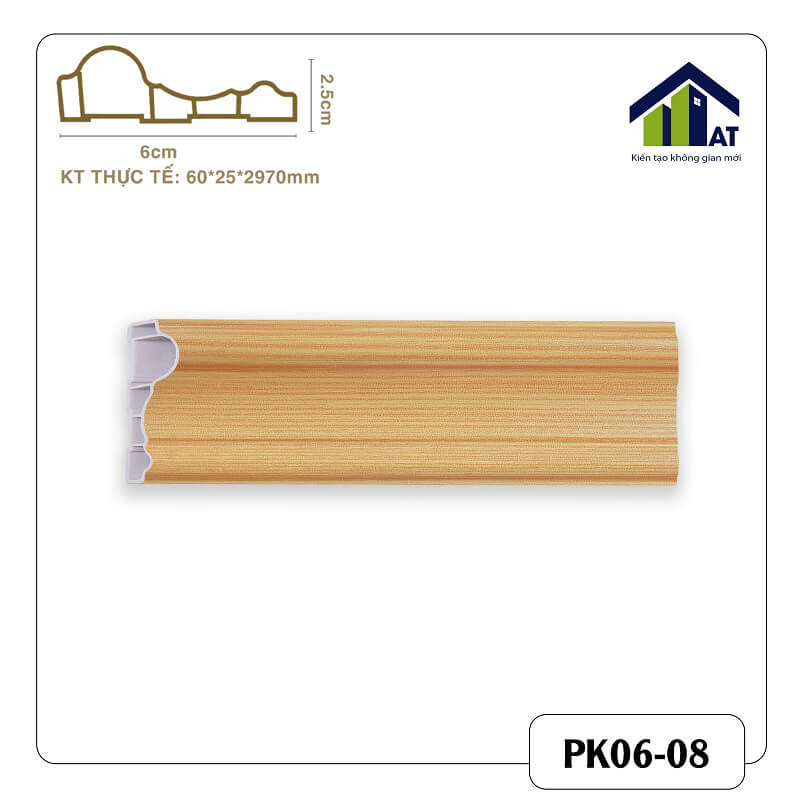 Chỉ Tưởng 6cm Vân Gỗ Vàng PK06-08