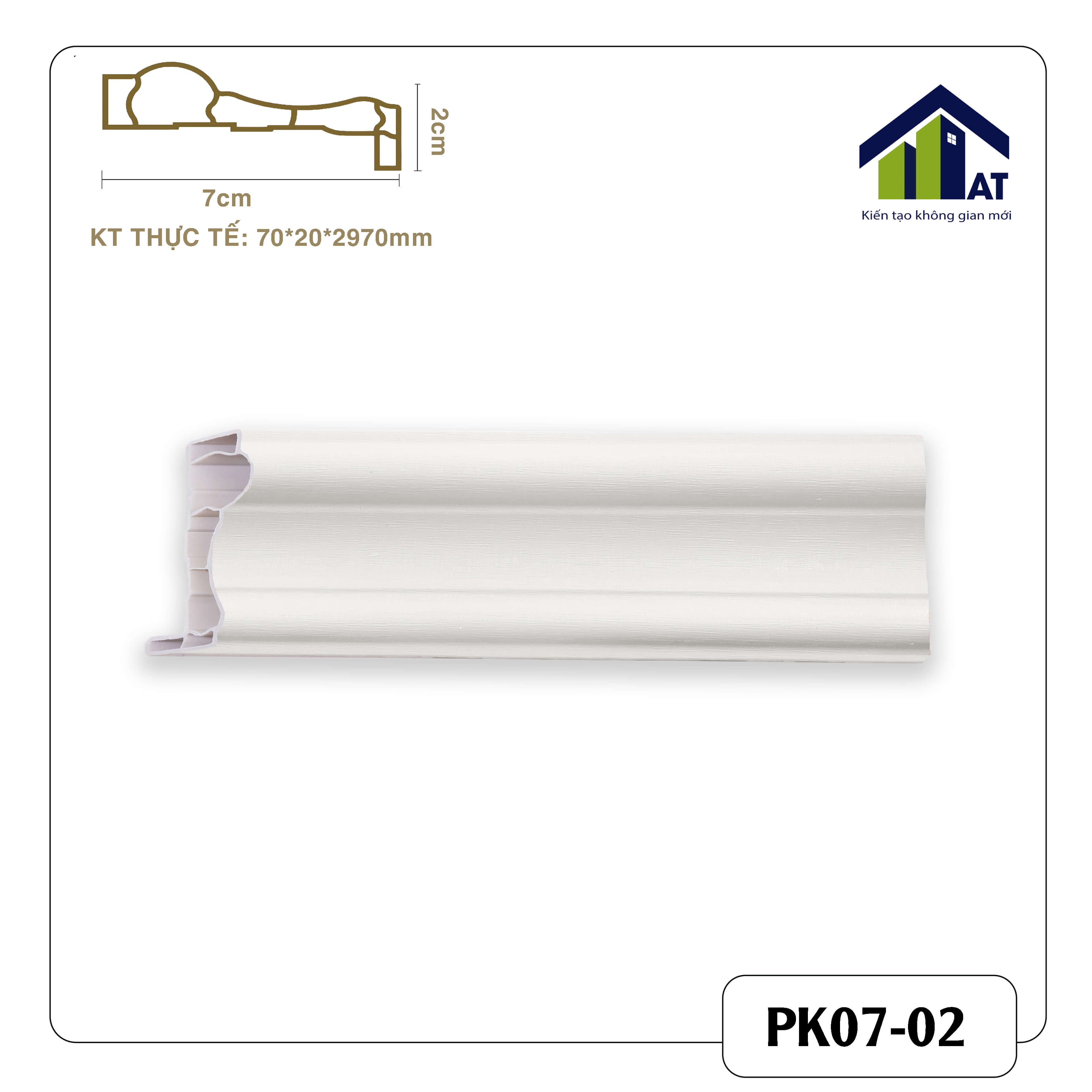 Khung Cửa 7cm Trắng Xước PK07-02