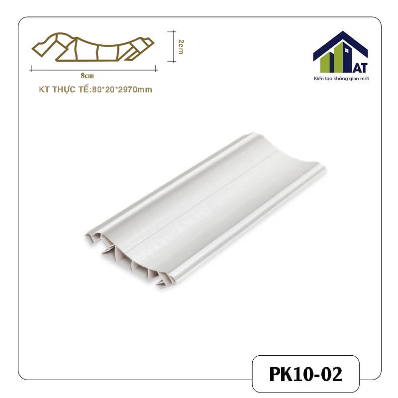 Phào Trần 8cm Trắng Xước PK10-02